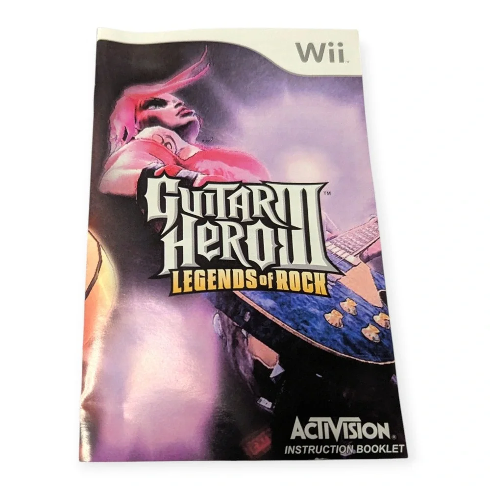 Guitar Hero III Legends of Rock Nintendo Wii Game CIB Activision Slash 2007